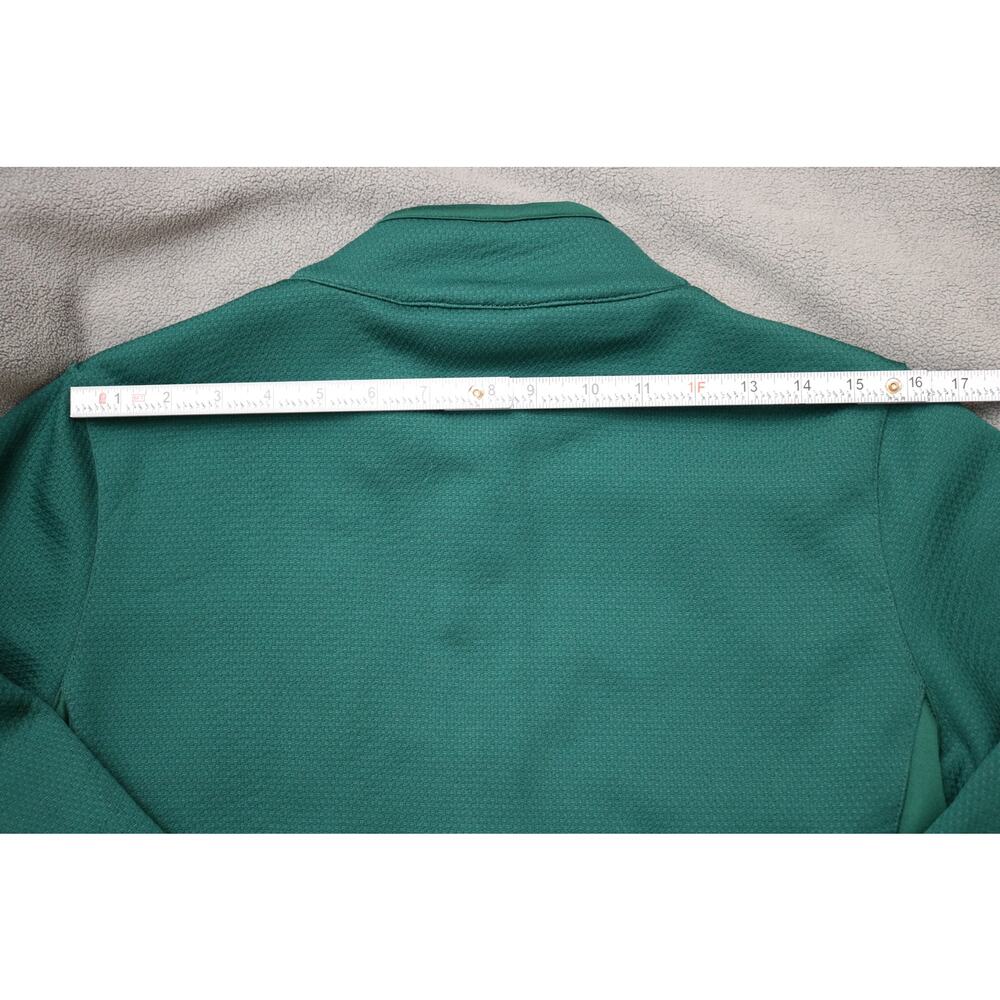 Under Armour Fitted Sweater Womens Medium Green Full Zip Mock Neck Elastic Pocke - Picture 6 of 16